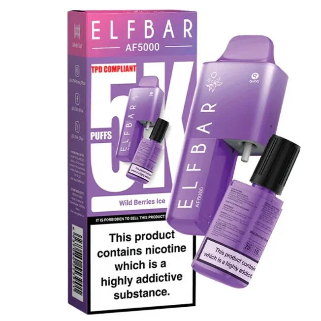 Elf Bar AF5000 Disposable Vape Kit Wild Berries Ice Flavour