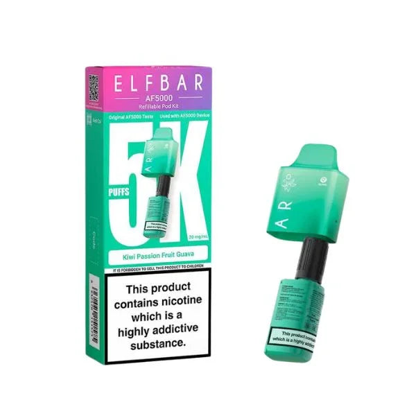 Elf Bar AF5000 Refill Pods Kiwi Passion Fruit Guava Flavour