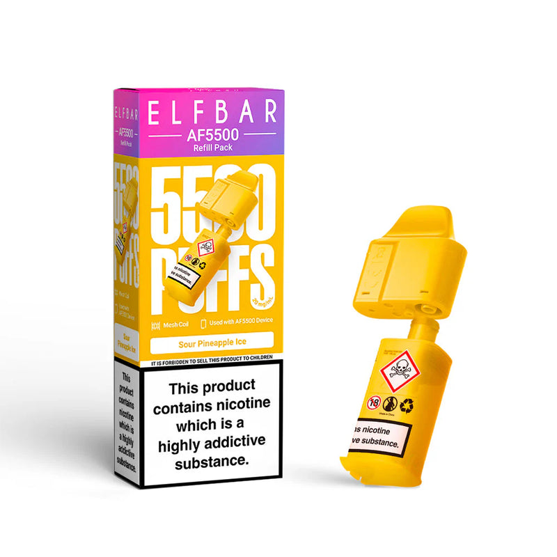 Elf Bar AF5500 Refill Pod Sour Pineapple Ice Flavour