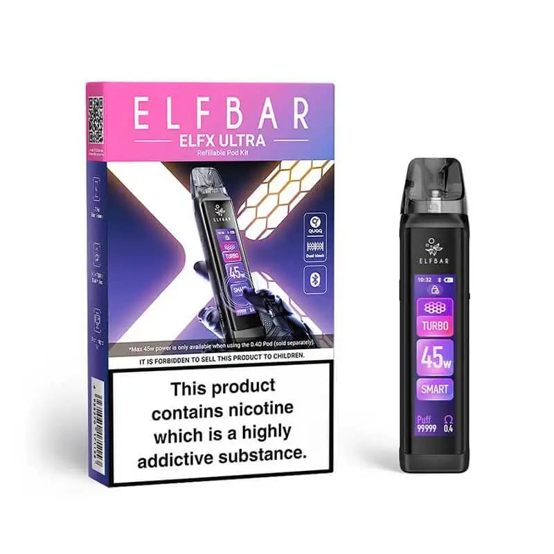 Elf Bar Elfx Ultra Vape Pod Kit Black Colour
