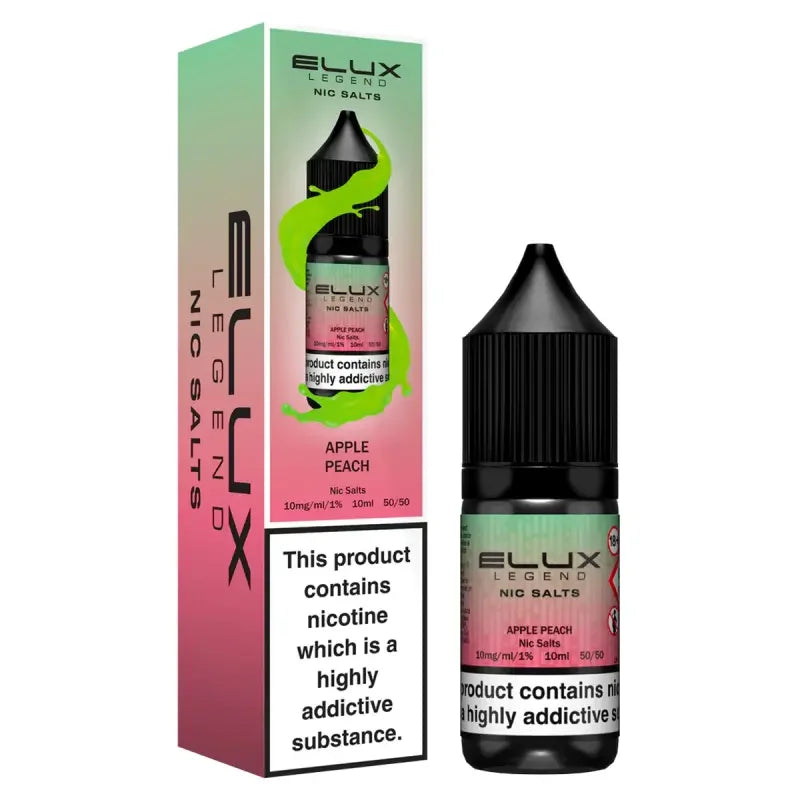 Elux Legend Nic Salt Vape Juice Apple Peach Flavour