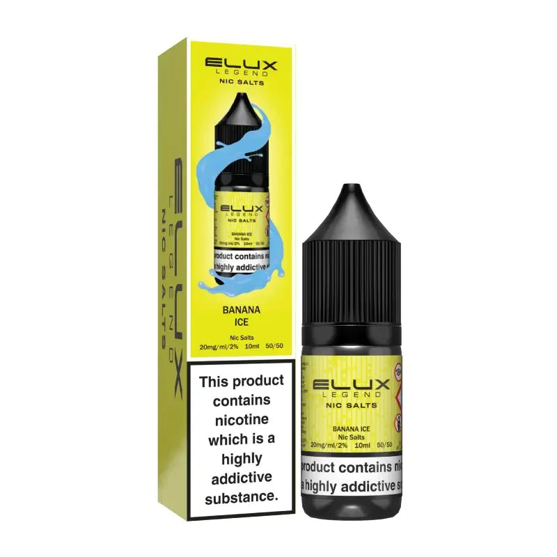 Elux Legend Nic Salt Vape Juice  Banana Ice Flavour