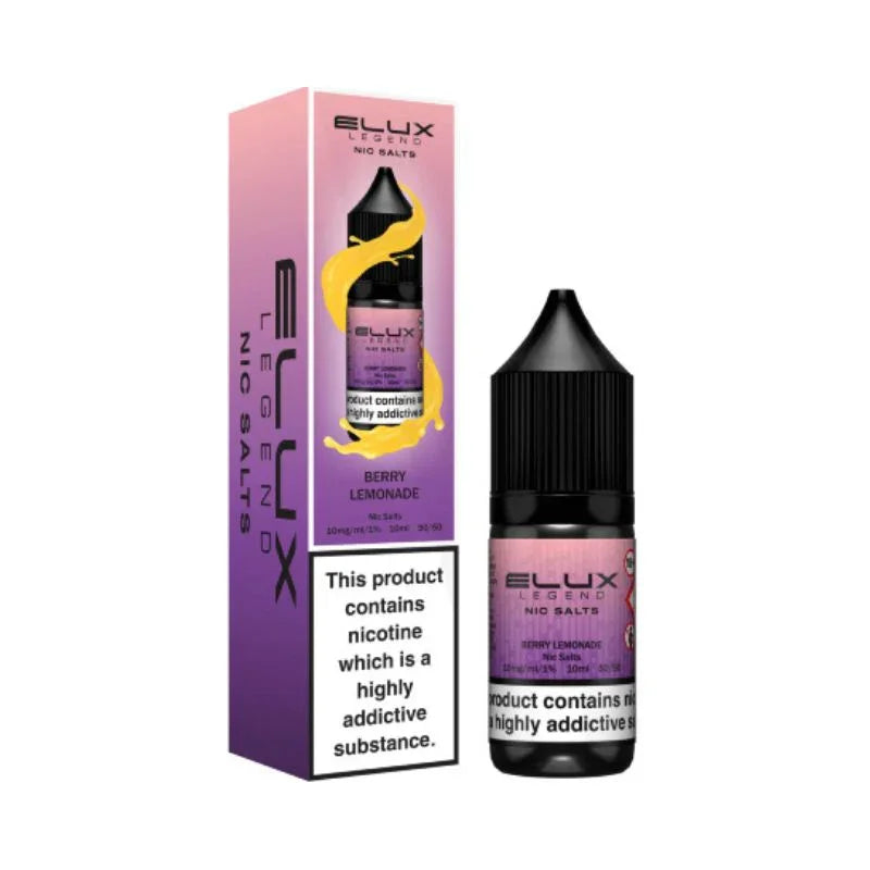 Elux Legend Nic Salt Vape Juice  Berry Lemonade Flavour