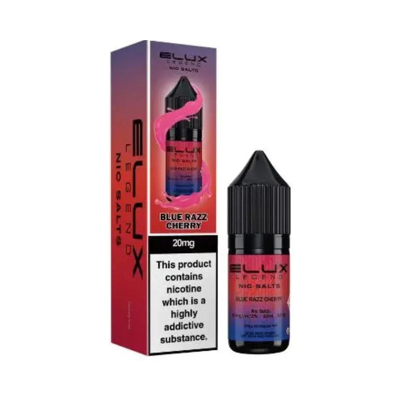 Elux Legend Nic Salt Vape Juice Blue Razz Cherry Flavour