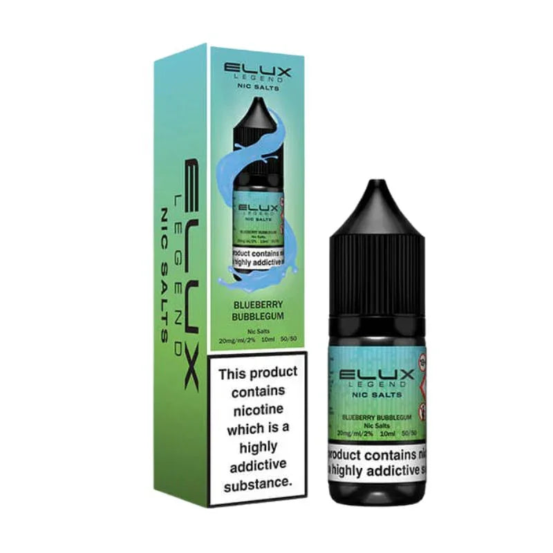 Elux Legend Nic Salt Vape Juice Blueberry Bubblegum Flavour
