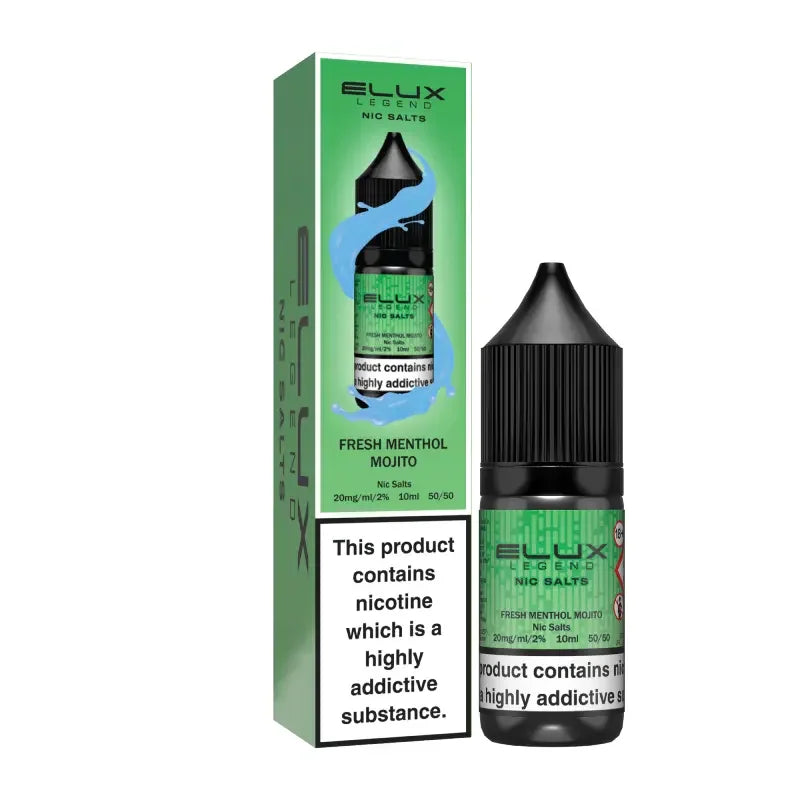 Elux Legend Nic Salt Vape Juice Fresh Menthol Mojito Flavour