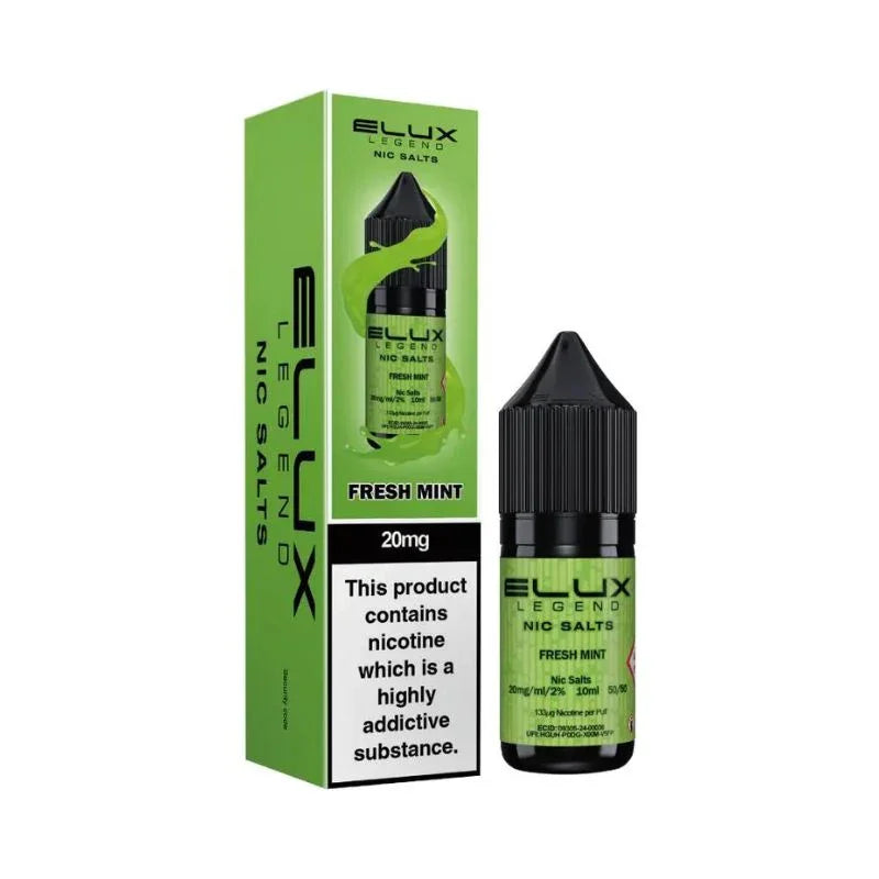 Elux Legend Nic Salt Vape Juice Fresh Mint Flavour
