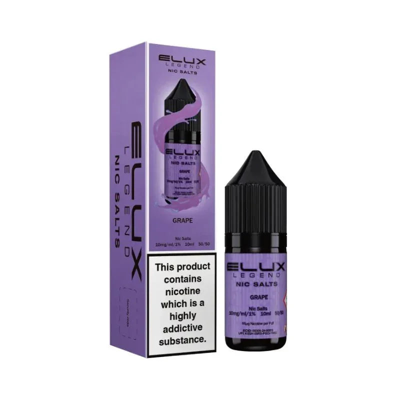 Elux Legend Nic Salt Vape Juice Grape Flavour