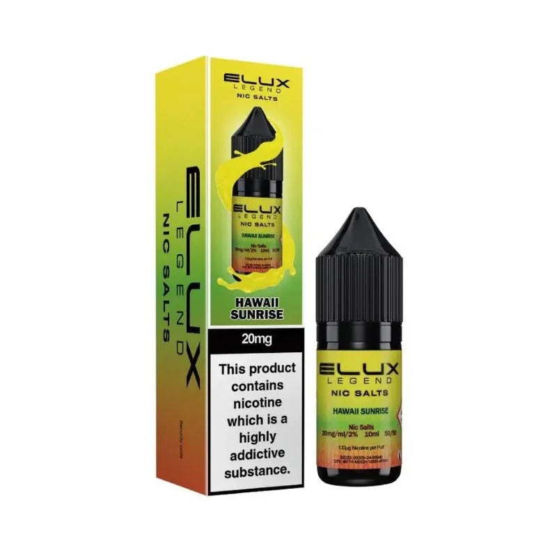 Elux Legend Nic Salt Vape Juice Hawaii Sunrise Flavour