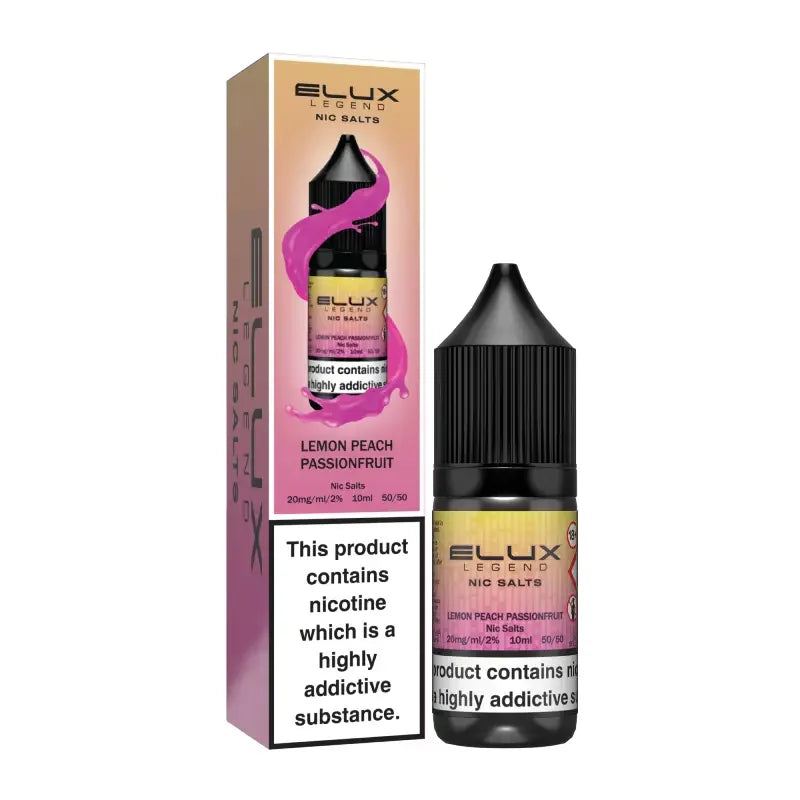 Elux Legend Nic Salt Vape Juice Lemon Peach Passionfruit Flavour
