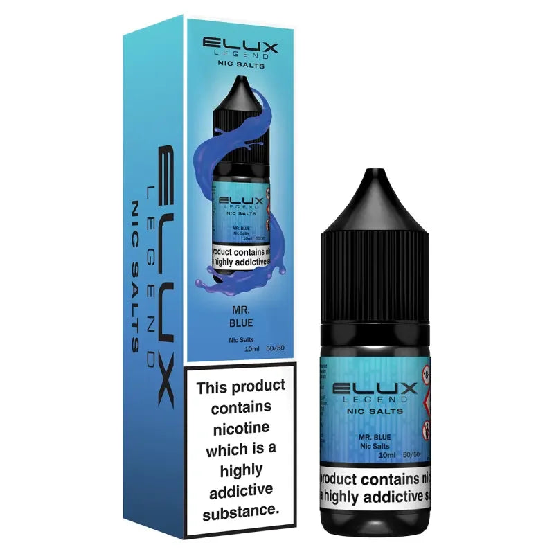 Elux Legend Nic Salt Vape Juice Mr Blue Flavour