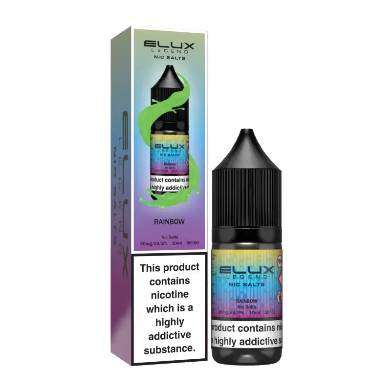 Elux Legend Nic Salt Vape Juice Rainbow Flavour