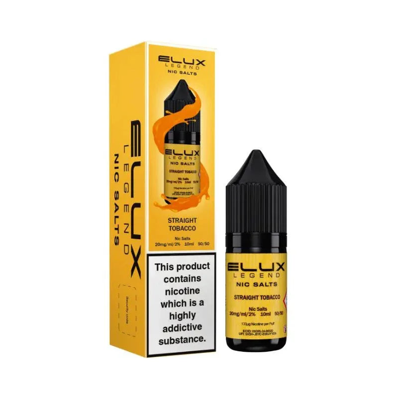 Elux Legend Nic Salt Vape Juice Straight Tobacco Flavour