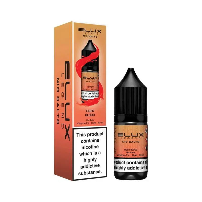 Elux Legend Nic Salt Vape Juice Tiger Blood Flavour