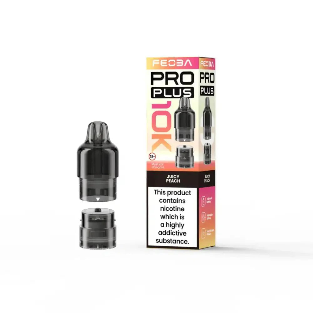 Feoba Pro Plus 10K Vape Pods Juicy Peach Flavour