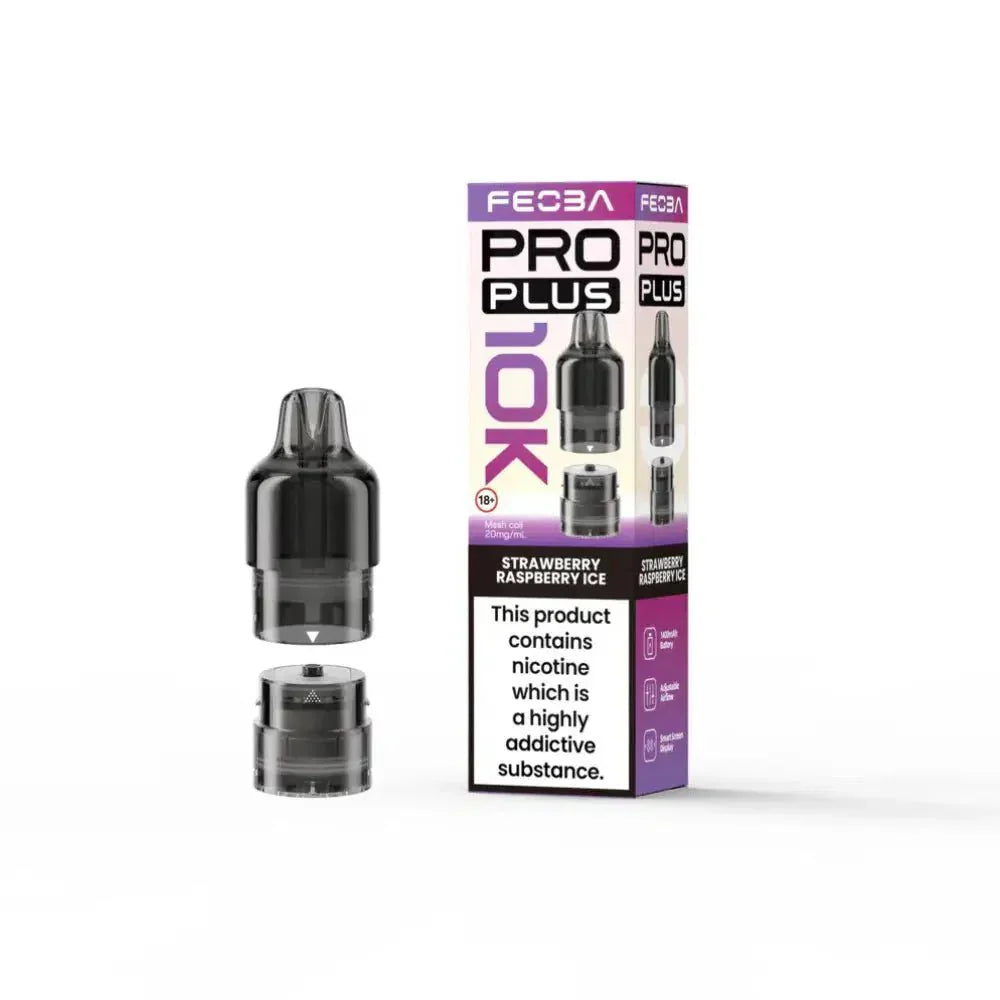 Feoba Pro Plus 10K Vape Pods Straw Raspberry Ice Flavour