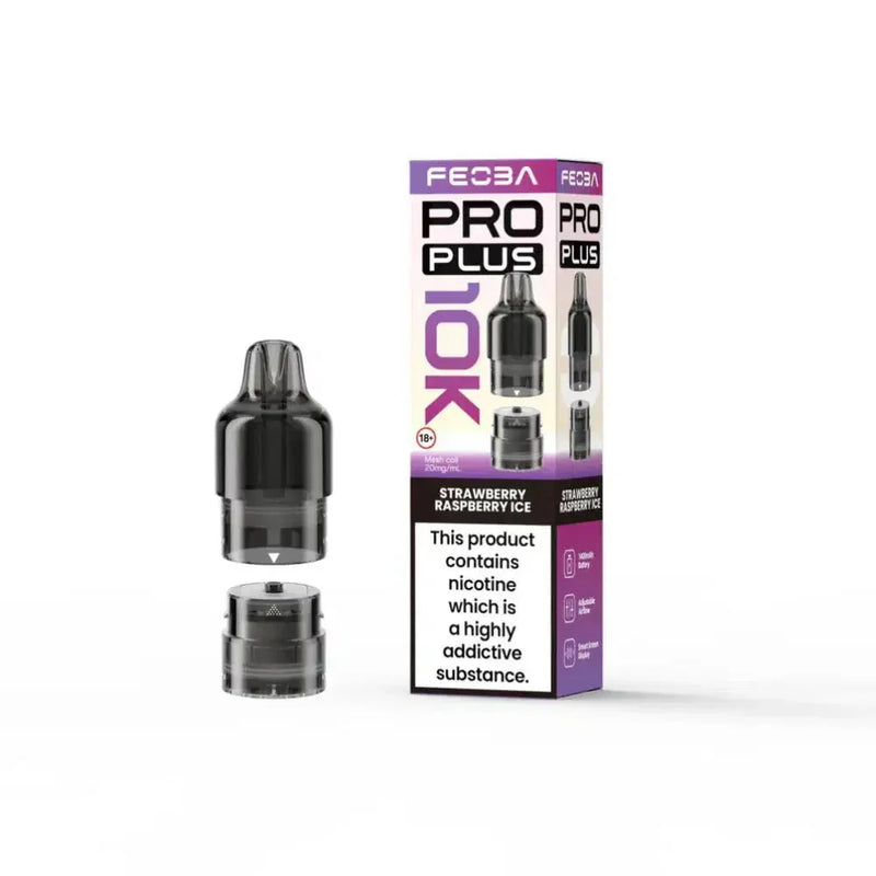 Feoba Pro Plus 10K Vape Pods Straw Raspberry Ice Flavour