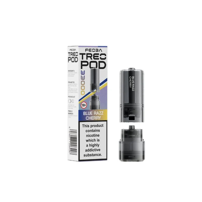 Feoba Treo 33K Vape Pods Blue Razz Cherry Flavour