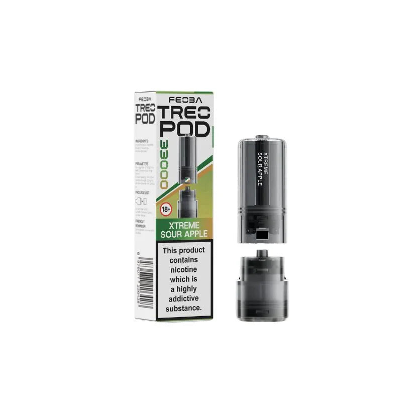 Feoba Treo 33K Vape Pods Xtreme Sour Apple Flavour