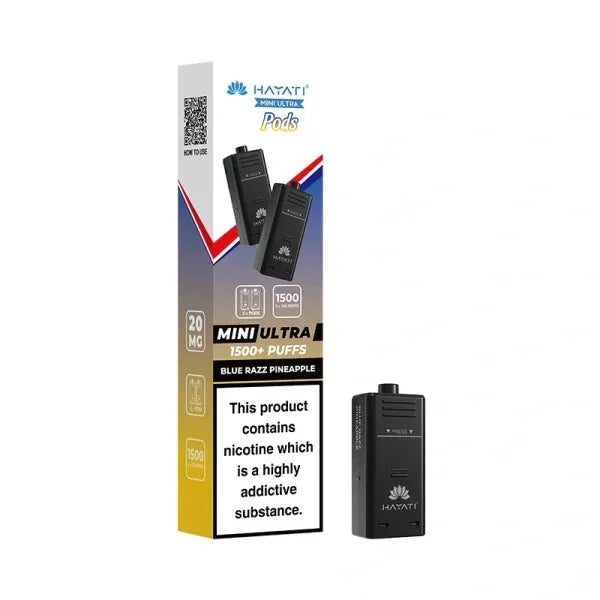 Hayati Mini Ultra Prefilled Pods Blue Razz Pineapple Flavour