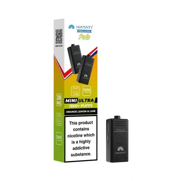 Hayati Mini Ultra Prefilled Pods Orange Lemon And Lime Flavour