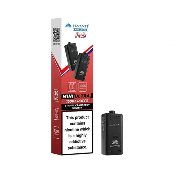 Hayati Mini Ultra Prefilled Pods Straw Cranberry Cherry Flavour