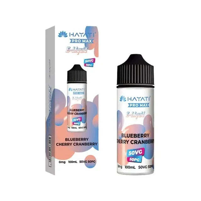 Hayati Pro Max 50/50 Vape Juice Blueberry Cherry Cranberry Flavour