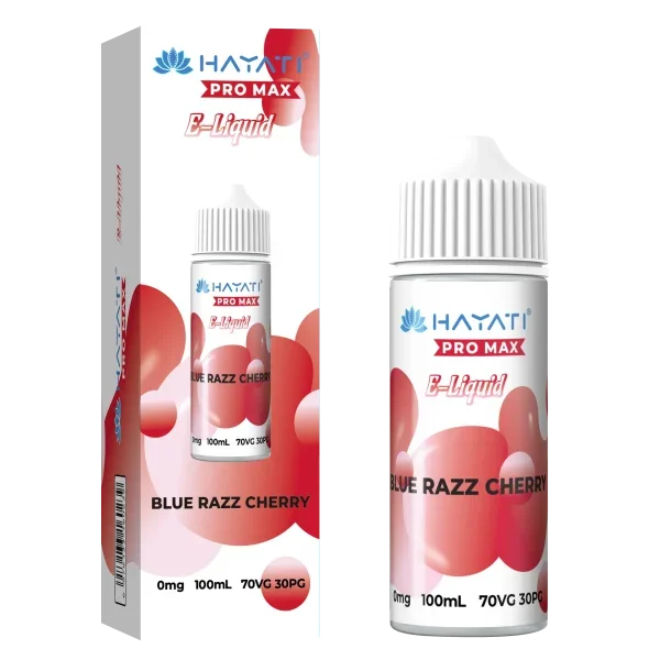 Hayati Pro Max 100ml 70/30 VG/PG Shortfill Vape E-liquid Blue Razz Cherry Flavour