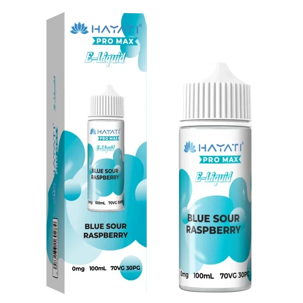 Hayati Pro Max 100ml 70/30 VG/PG Shortfill Vape E-liquid Blue Sour Raspberry Flavour
