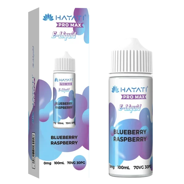 Hayati Pro Max 100ml 70/30 VG/PG Shortfill Vape E-liquid Blueberry Raspberry Flavour