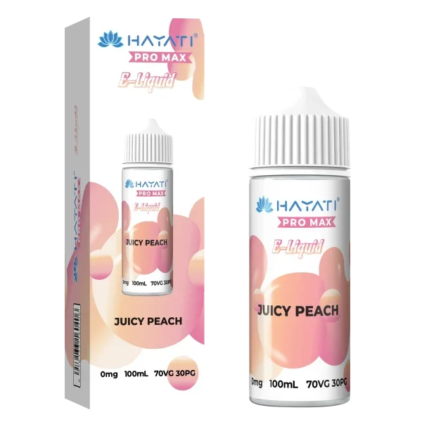 Hayati Pro Max 100ml 70/30 VG/PG Shortfill Vape E-liquid Juicy Peach Flavour