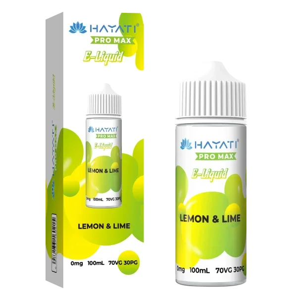 Hayati Pro Max 100ml 70/30 VG/PG Shortfill Vape E-liquid Lemon And Lime Flavour