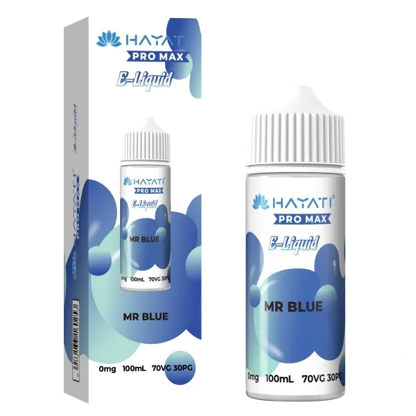 Hayati Pro Max 100ml 70/30 VG/PG Shortfill Vape E-liquid Mr Blue Flavour