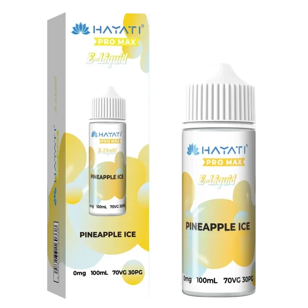 Hayati Pro Max 100ml 70/30 VG/PG Shortfill Vape E-liquid Pineapple Ice Flavour