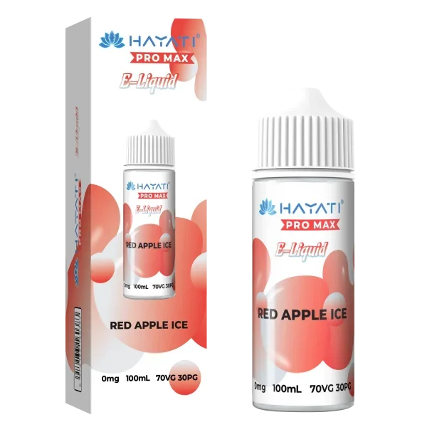 Hayati Pro Max 100ml 70/30 VG/PG Shortfill Vape E-liquid Red Apple Ice Flavour