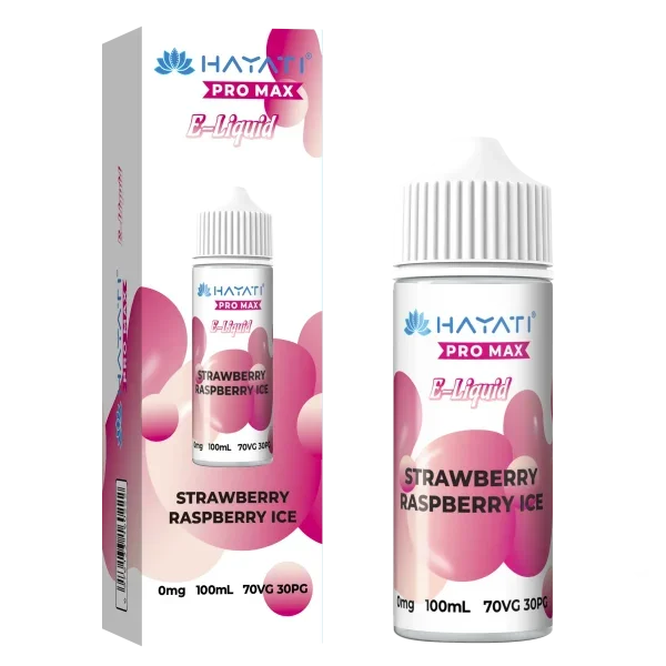 Hayati Pro Max 100ml 70/30 VG/PG Shortfill Vape E-liquid Strawberry Raspberry Ice Flavour
