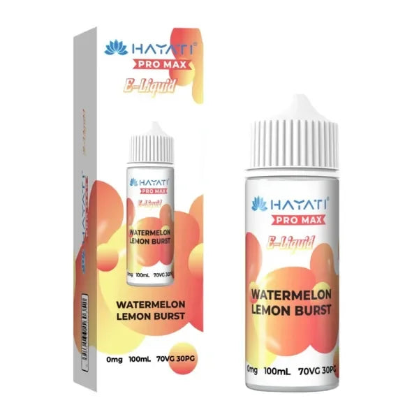 Hayati Pro Max 100ml 70/30 VG/PG Shortfill Vape E-liquid Watermelon Lemon Burst