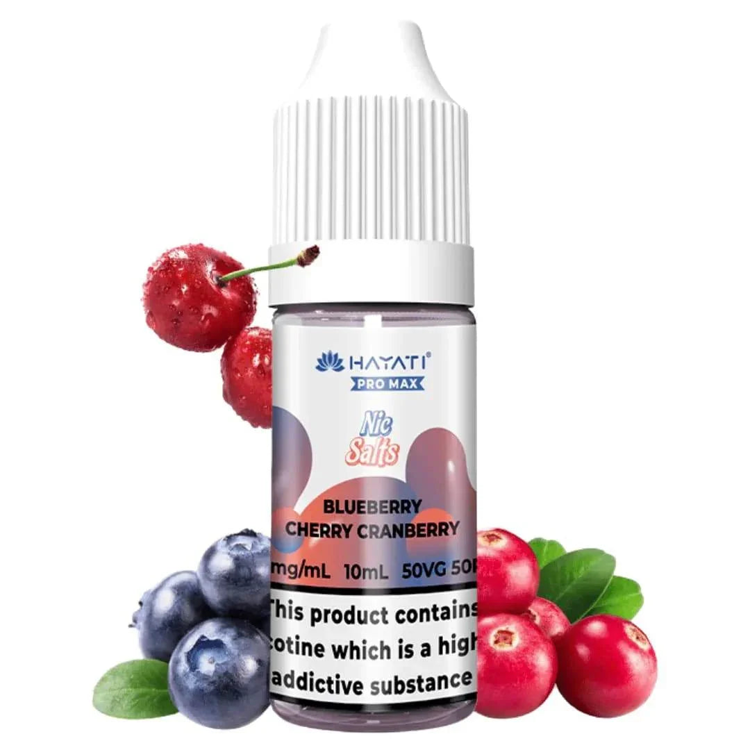 Hayati Pro Max Nicotine E-liquid Blueberry Cherry Cranberry Flavour