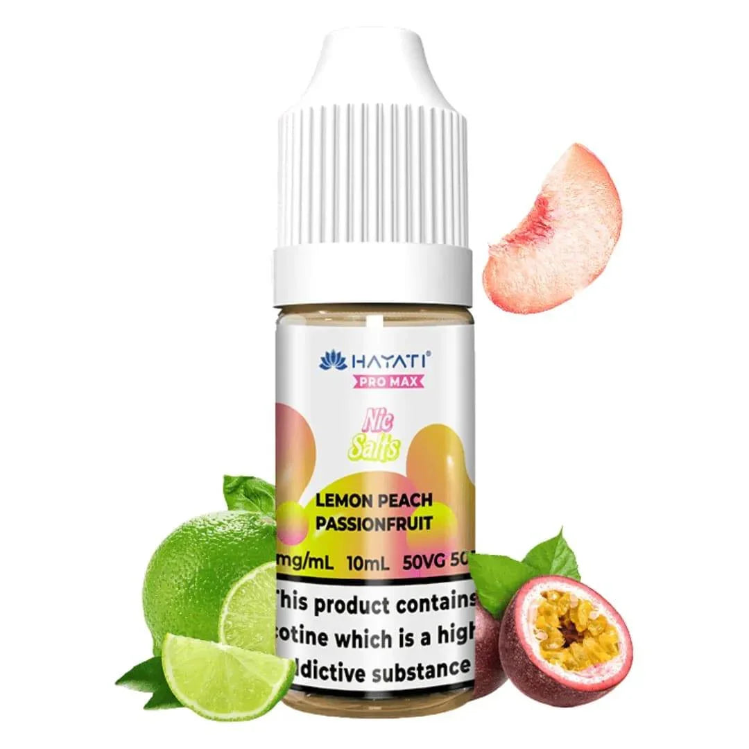 Hayati Pro Max Nicotine E-liquid Lemon Peach Passion Fruit Flavour