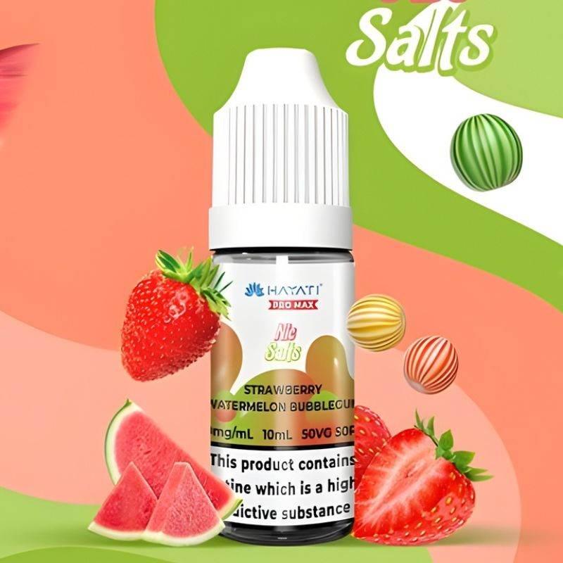 Hayati Pro Max Nicotine E-liquid Strawberry Watermelon Bubblegum Flavour