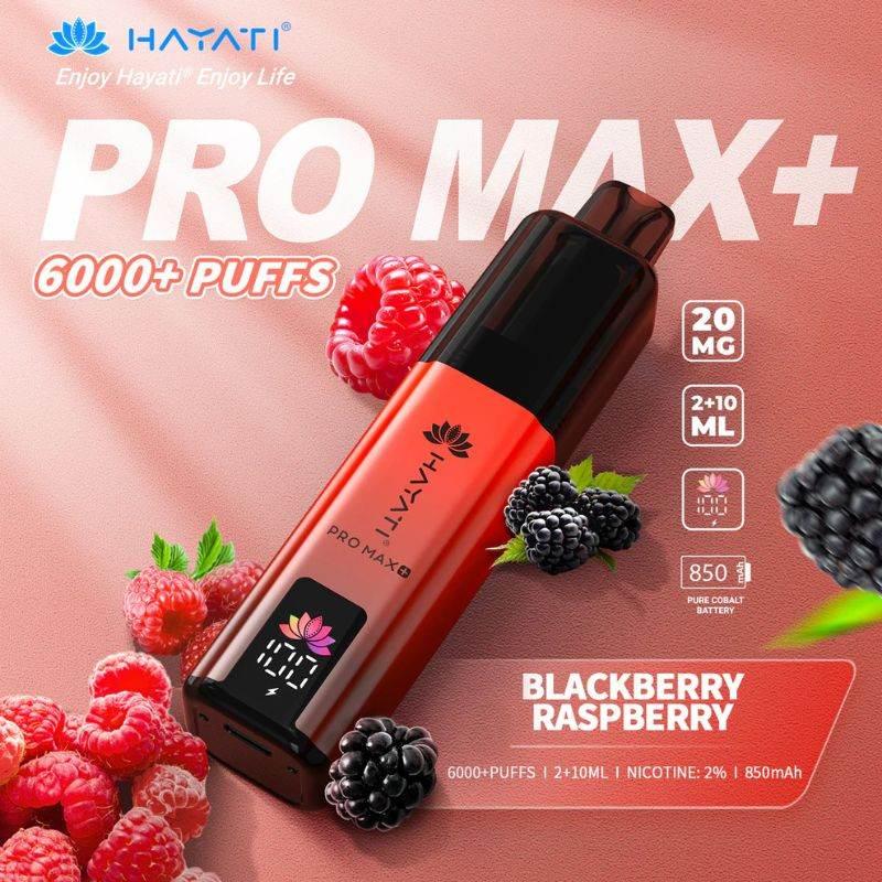 Hayati Pro Max Plus 6000 Vape Kit Blackberry Raspberry Flavour