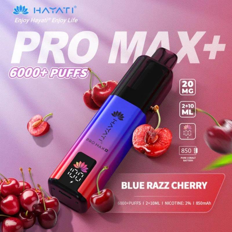Hayati Pro Max Plus 6000 Vape Kit Blue Razz Cherry Flavour