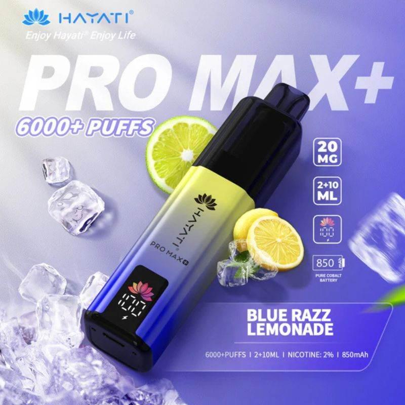 Hayati Pro Max Plus 6000 Vape Kit Blue Razz Lemonade Flavour