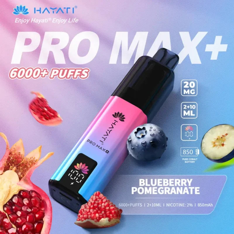 Hayati Pro Max Plus 6000 Vape Kit Blueberry Pomegranate Flavour