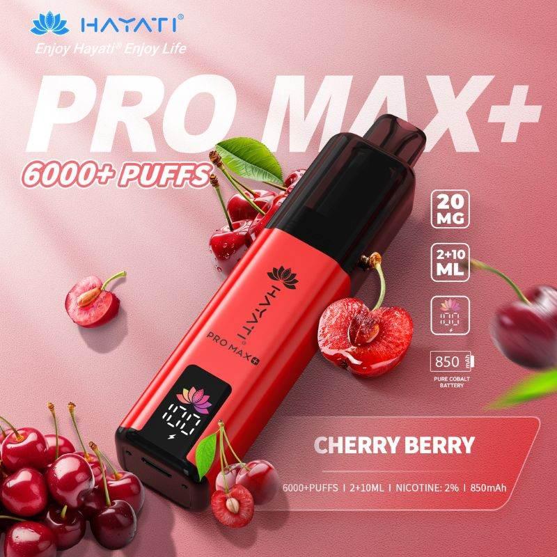 Hayati Pro Max Plus 6000 Vape Kit Cherry Berry Flavour