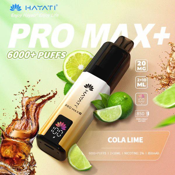 Hayati Pro Max Plus 6000 Vape Kit Cola Lime Flavour