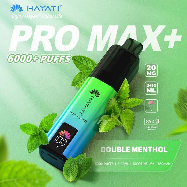 Hayati Pro Max Plus 6000 Vape Kit Double Menthol Flavour