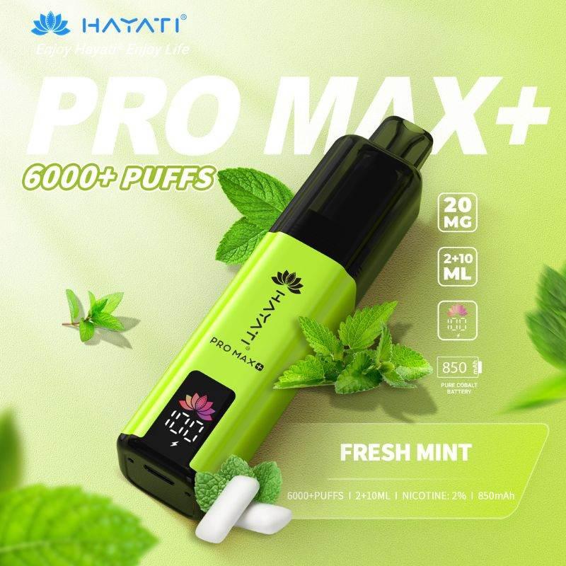 Hayati Pro Max Plus 6000 Vape Kit Fresh Mint Flavour