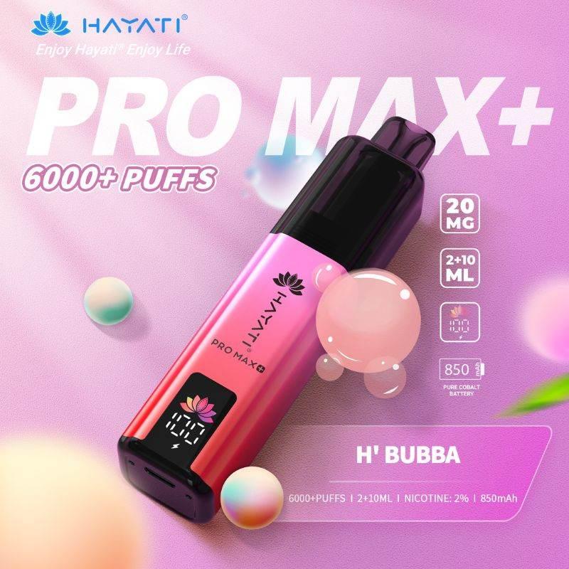 Hayati Pro Max Plus 6000 Vape Kit Hubba Bubba Flavour