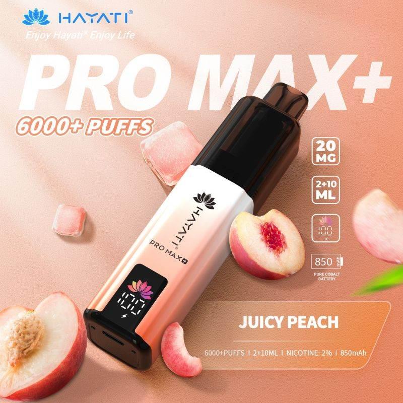 Hayati Pro Max Plus 6000 Vape Kit Juicy Peach Flavour